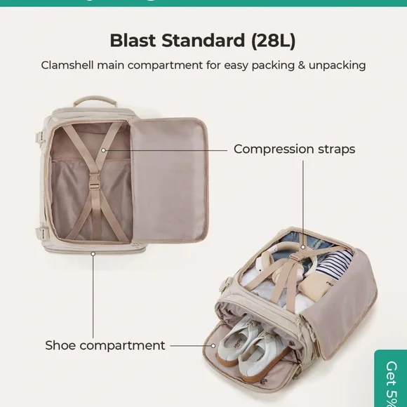 BAGSMART Blast Travel Backpack - Picture 3 of 11